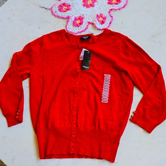 Premise Studio Sweaters - NWT Premise Studio Red Cardigan Size Medium